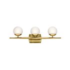 Luminaire de vanité Kichler Jasper 45582NBR 3-lumières 50W laiton naturel