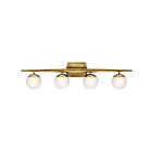 Luminaire de vanité Kichler Jasper 45583NBR 4-lumières 50W laiton naturel