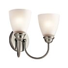 Luminaire de vanité à LED Kichler Jolie 45638NIL18 2-lumières 10W nickel brossé
