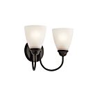 Luminaire de vanité Kichler Jolie 45638OZ 2-lumières 100W vieux bronze