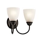 Luminaire de vanité à LED Kichler Jolie 45638OZL18 2-lumières 10W vieux bronze