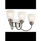 Luminaire de vanité Kichler Jolie 45639NI 3-lumières 100W nickel brossé