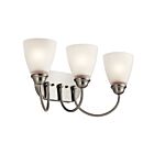 Luminaire de vanité Kichler Jolie 45639NI 3-lumières 100W nickel brossé