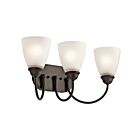 Luminaire de vanité à LED Kichler Jolie 45639OZL18 3-lumières 10W vieux bronze