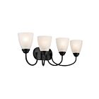 Kichler 45640BK Jolie 4-Lumières 100W Noir Lumière Vanité
