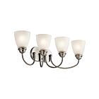 Luminaire de vanité Kichler Jolie 45640NI 4-lumières 100W nickel brossé
