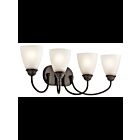 Luminaire de vanité Kichler Jolie 45640OZ 4-lumières 100W vieux bronze