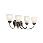 Luminaire de vanité Kichler Jolie 45640OZ 4-lumières 100W vieux bronze