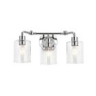 Luminaire de vanité Kichler Gunnison 45666CH 3-lumières 75W chrome