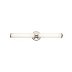 Luminaire de vanité linéaire à LED Kichler Indeco 45685PNLED 2-lumières 31W nickel poli