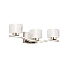 Luminaire de vanité à LED Kichler Lasus 45723PNLED 3-lumières 19W nickel poli