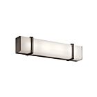 Luminaire de vanité linéaire à LED Kichler Impello 45838OZLED 1-lumière 25W vieux bronze