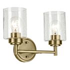 Kichler 45885NBR Winslow 2-Lumières 150W Laiton naturel Lumière de Vanité
