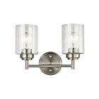 Luminaire de vanité Kichler Winslow 45885NI 2-lumières 75W nickel brossé