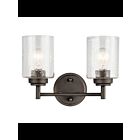 Luminaire de vanité Kichler Winslow 45885OZ 2-lumières 75W vieux bronze