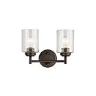Luminaire de vanité Kichler Winslow 45885OZ 2-lumières 75W vieux bronze