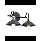 Luminaire de vanité Kichler Clyde 45944BK 2-lumières 75W noir