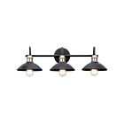 Luminaire de vanité Kichler Clyde 45945BK 3-lumières 75W noir
