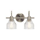 Luminaire de vanité Kichler Avery 45972NI 2-lumières 75W nickel brossé