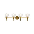 Luminaire de vanité Kichler Avery 45974NBR 4-lumières 75W laiton naturel