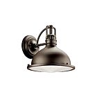 Lanterne murale extérieur Kichler Hatteras 49067OZ 1-lumière 100W vieux bronze