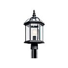 Monture pour poteau extérieur Kichler Barrie 49187BK 1-lumière 100W noir