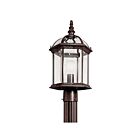 Monture pour poteau extérieur Kichler Barrie 49187TZ 1-lumière 100W bronze tannery