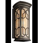 Lanterne murale extérieur Kichler Franceasi 49229OZ 1-lumière 150W vieux bronze