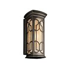 Lanterne murale extérieur à LED Kichler Franceasi 49229OZLED 1-lumière 12W vieux bronze