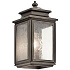 Lanterne murale extérieur Kichler Wiscombe Park 49501OZ 1-lumière 100W vieux bronze