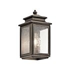 Lanterne murale extérieur Kichler Wiscombe Park 49501OZ 1-lumière 100W vieux bronze