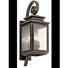 Lanterne murale extérieur Kichler Wiscombe Park 49502OZ 3-lumières 60W vieux bronze