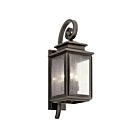 Lanterne murale extérieur Kichler Wiscombe Park 49502OZ 3-lumières 60W vieux bronze