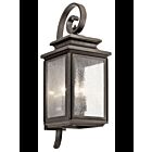 Lanterne murale extérieur Kichler Wiscombe Park 49503OZ 4-lumières 60W vieux bronze
