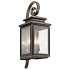 Lanterne murale extérieur Kichler Wiscombe Park 49503OZ 4-lumières 60W vieux bronze