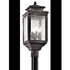 Lampe sur poteau extérieur Kichler Wiscombe Park 49506WZC 4-lumières 60W zinc patiné