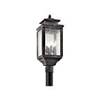 Lampe sur poteau extérieur Kichler Wiscombe Park 49506WZC 4-lumières 60W zinc patiné