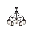 Suspendu extérieur Kichler Ashland 49667WZC 5-lumières 60W zinc patiné