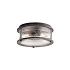 Plafonnier extérieur Kichler Ashland 49669WZC 2-lumières 60W zinc patiné