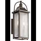 Lanterne murale extérieur Kichler Harbor Row 49714OZ 2-lumières 60W vieux bronze