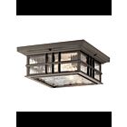 Plafonnier extérieur Kichler Beacon Square CLIMATES 49834OZ 2-lumières 75W vieux bronze