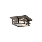 Plafonnier extérieur Kichler Beacon Square CLIMATES 49834OZ 2-lumières 75W vieux bronze