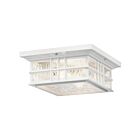 Plafonnier extérieur Kichler Beacon Square CLIMATES 49834WH 2-lumières 75W blanc