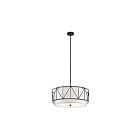 Suspendu à tambour Kichler Birkleigh 52072BK 4-lumières 75W noir