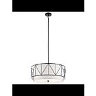 Suspendu à tambour Kichler Birkleigh 52072BK 4-lumières 75W noir