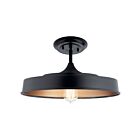 Plafonnier semi-encastré Kichler Elias 52098BK 1-lumière 150W noir