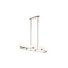 Lustre ovale Kichler Pim 52224PN 6-lumières 50W nickel poli