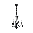 Lustre à 1 étage Kichler Ania 52243BK 3-lumières 60W noir