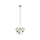 Lustre à 1 étage Kichler Voclain 52268NI 3-lumières 75W nickel brossé
