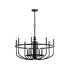 Lustre à 2 étages Kichler Capitol Hill 52305BK 12-lumières 60W noir